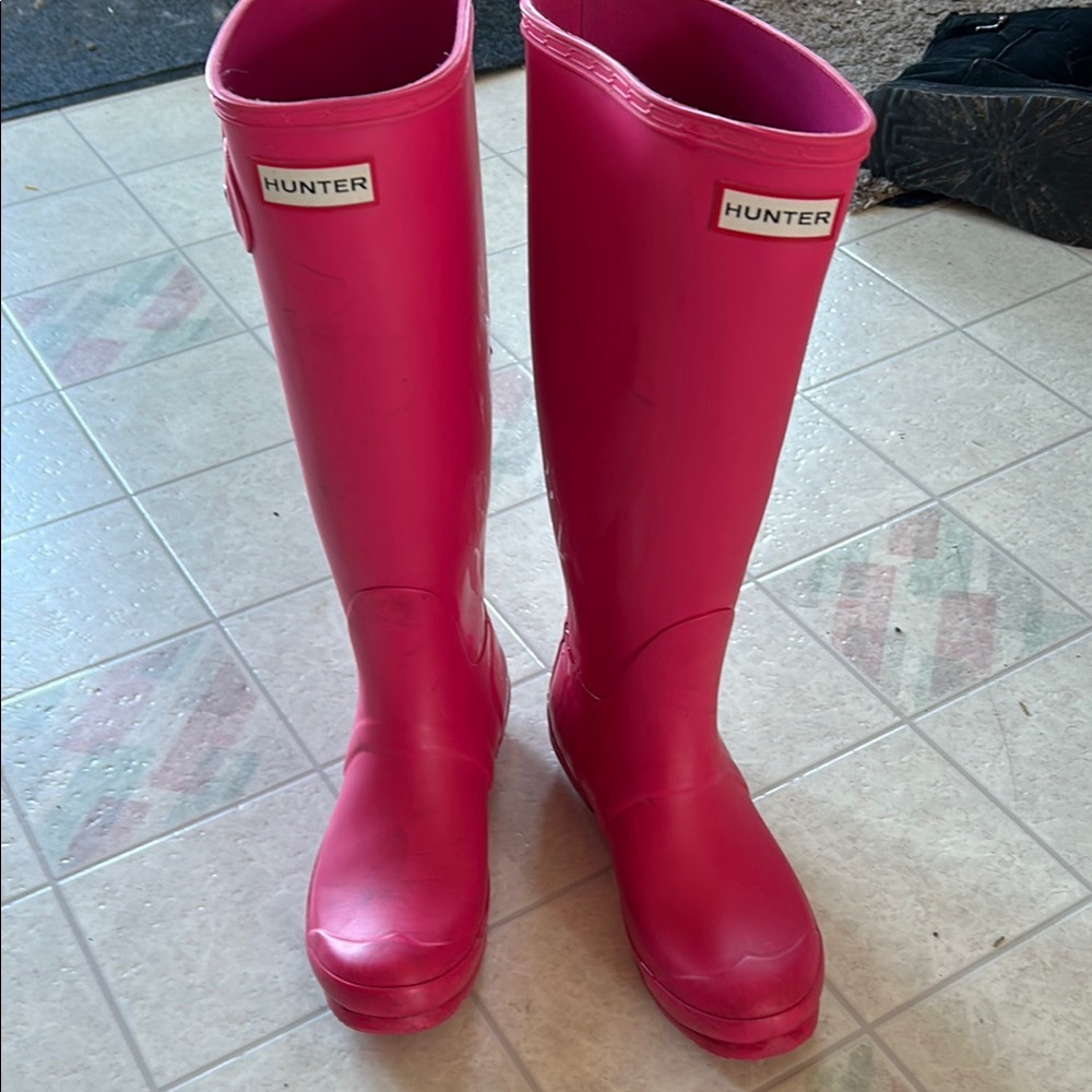 Hunter Pink Rain Boots
